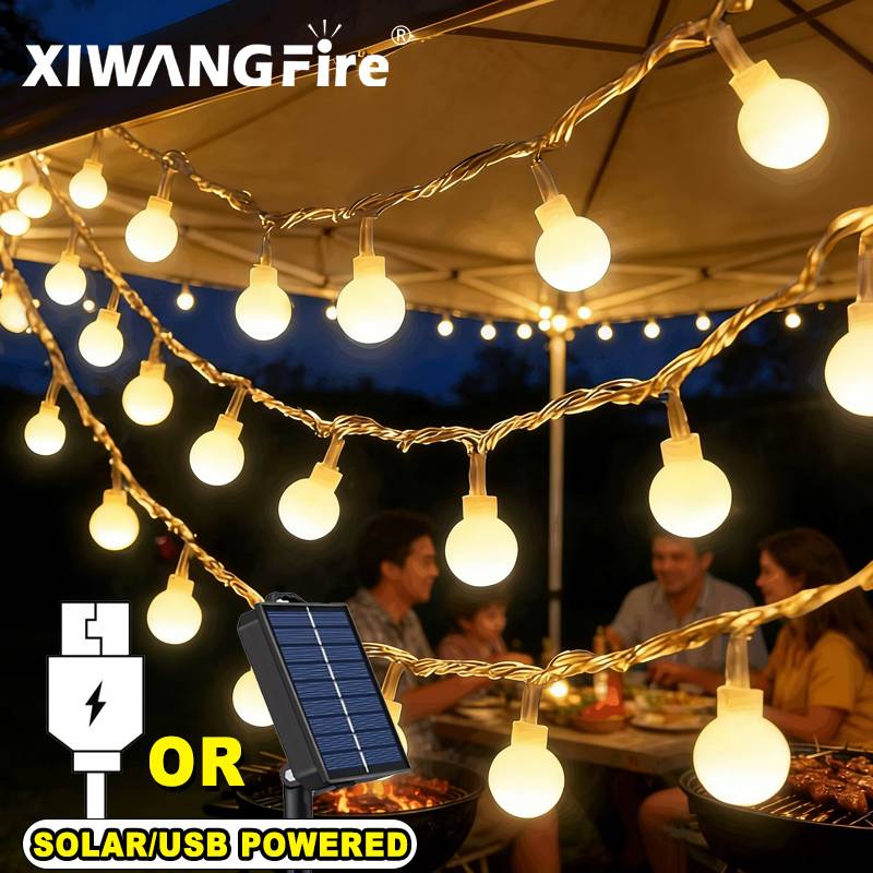Lighting Decoration Ideas - Lampki solarne/USB/bateryjne, 3-10M, kule LED, wodoodporne,