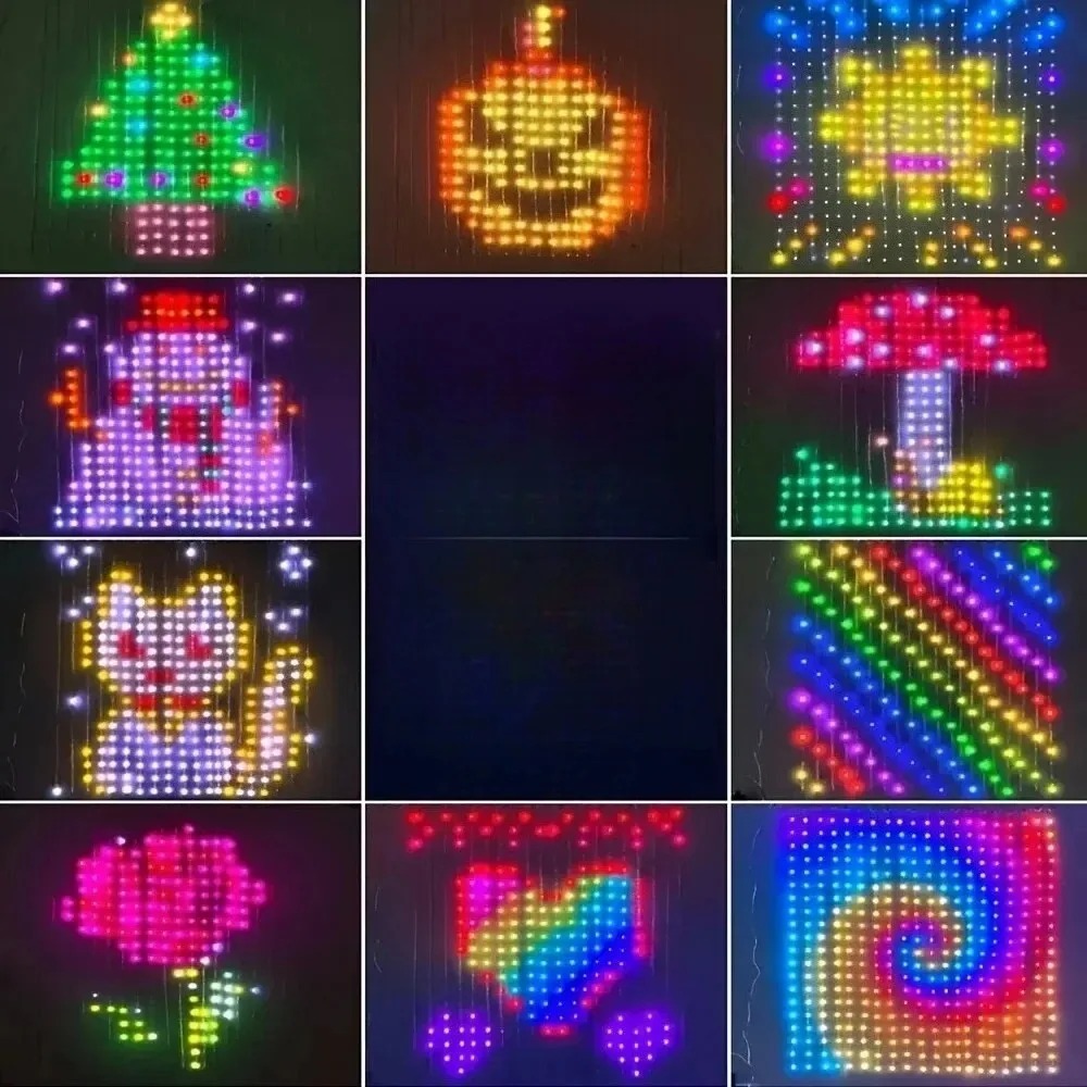 Lighting Christmas Decor - Kurtyna świetlna LED z diodami pikselowymi,