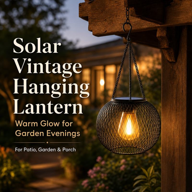 Lighting Decoration Ideas - Solarna lampa podłogowa LED do zawieszenia,