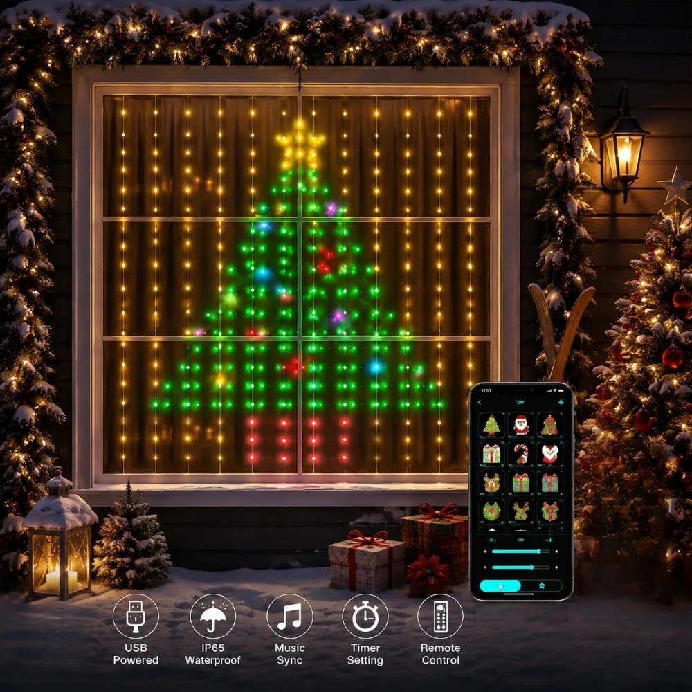 Kurtyna świetlna LED z diodami – Lighting Christmas Decor recenzja i cena