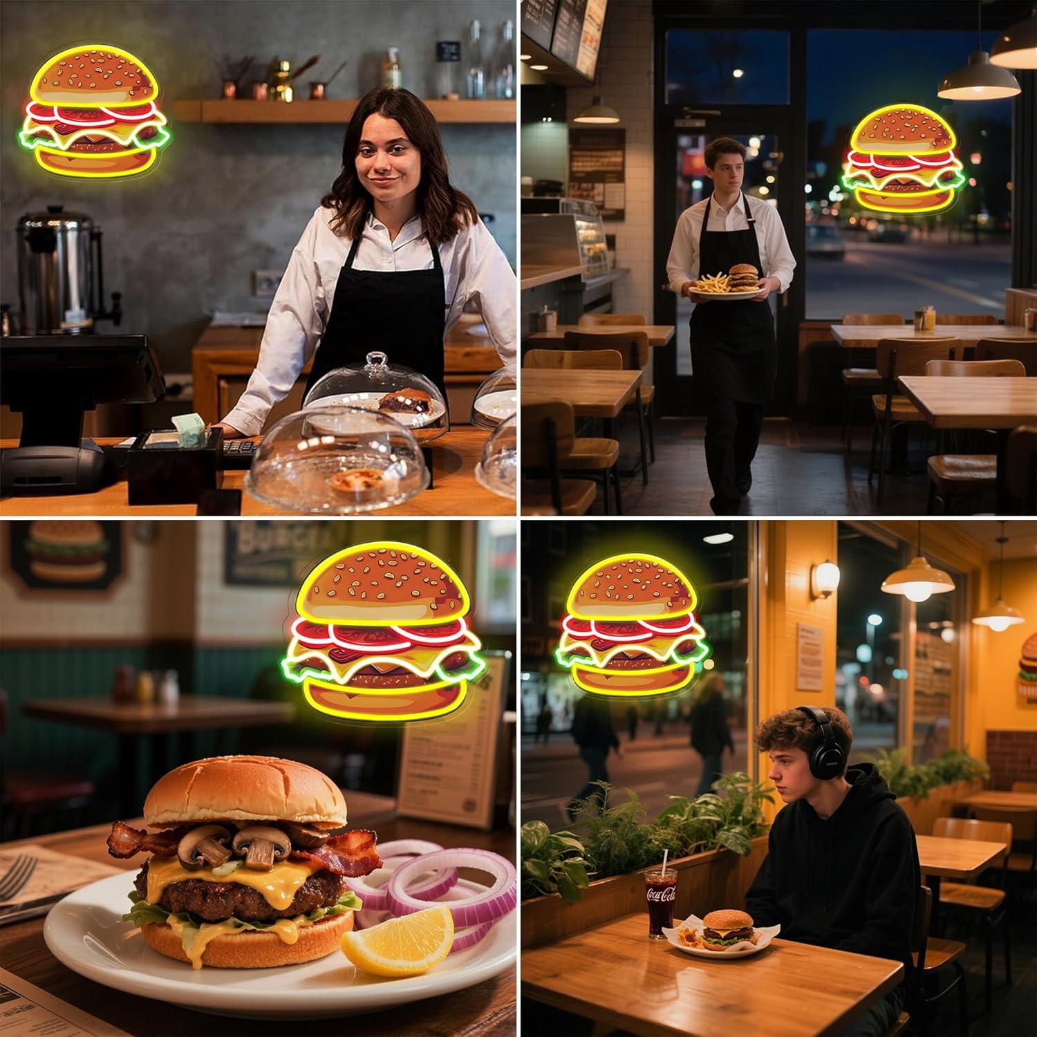 Neonowy Znak LED Burger Hambur – Lighting Decoration Ideas recenzja i cena